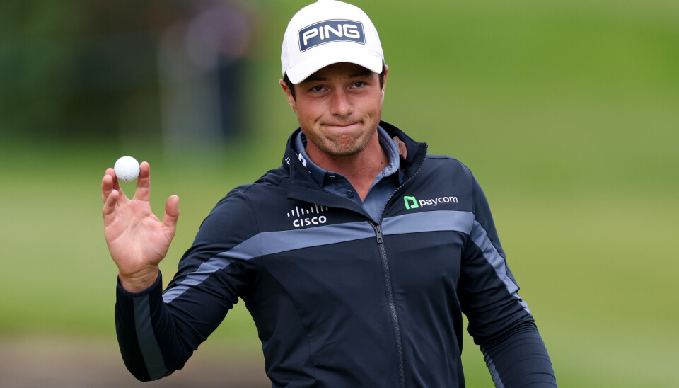Viktor Hovland under denne helgens DP World Tour.