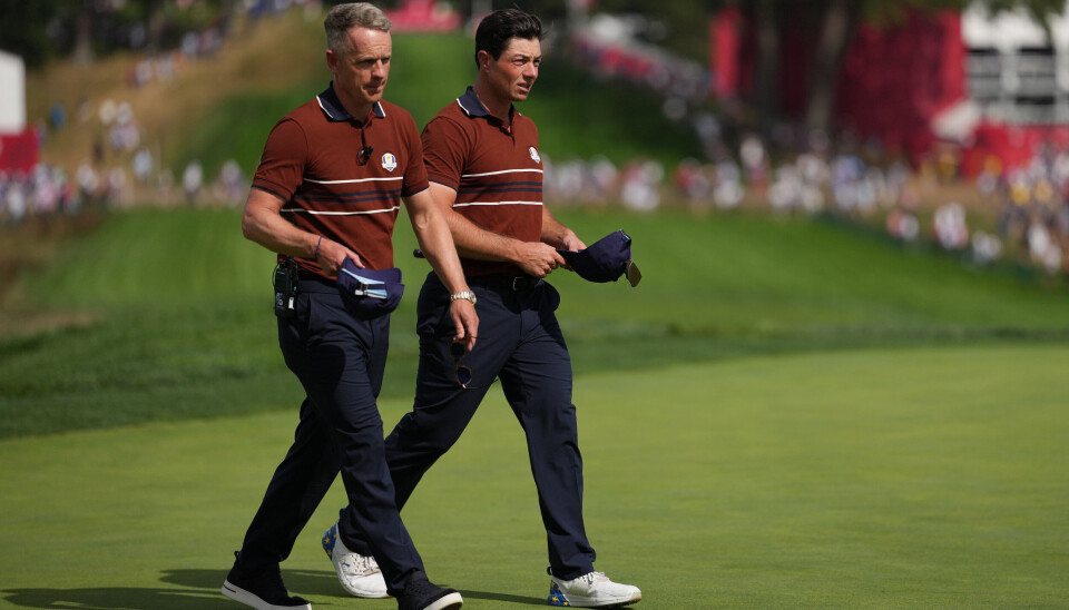 Viktor Hovland (28) måtte gi kaptein Luke Donald den tunge beskjeden om at han ikke klarte å stille til start i singelmatchene.