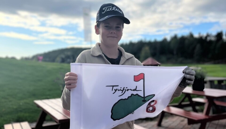 12 år gamle Kristoffer Kirkevollen Skuterud gikk Veien til Golf i sommer og satte Hole-in-one i september.