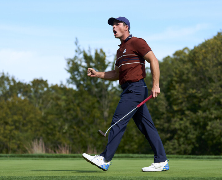 Dette var sist vi så Viktor Hovland i aksjon, i starten av Ryder Cup. Nå er nakkeskaden som holdt han ute fra singelmatchen borte og han stiller til start på DP World Tour i India.