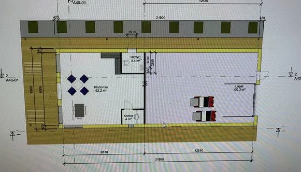 Her er tegningene over det nye lager7klubbhusbygget til Namsos Golfklubb.